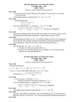 ĐỀ THI CHỌN HSG TOAN CẤP TỈNH LỚP 9