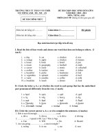 Đề thi HSG K8có đáp án