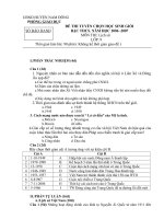 Đề thi học sinh giỏi Lịch sử 9