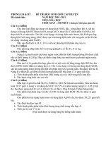 Đề và đáp án HSG 10 -11