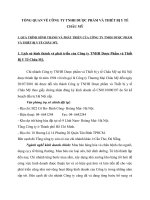 TỔNG QUAN VỀ CÔNG TY TNHH DƯỢC PHẨM VÀ THIẾT BỊ Y TẾ CHÂU MỸ