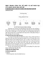 Thực trạng công tác tổ chức và kế toán tại cửa hàng bách hoá Bờ Hồ