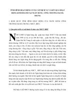 TÌNH HÌNH HOẠT ĐỘNG CUNG CẤP DỊCH VỤ VÀ KẾT QUẢ HOẠT ĐỘNG KINH DOANH TẠI NGÂN HÀNG  CÔNG THƯƠNG HAI BÀ TRƯNG