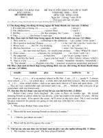 De thi vao 10 nam 2009-2010 - Tieng Anh