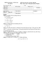 Đề kiểm tra học kỳ 2 năm học 2008-2009 toán 8