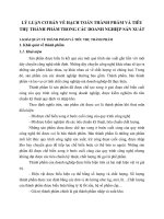 LÝ LUẬN CƠ BẢN VỀ HẠCH TOÁN THÀNH PHẨM VÀ TIÊU THỤ THÀNH PHẨM TRONG CÁC DOANH NGHIỆP SẢN XUẤT