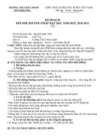 KẾ HOẠCH ĐỔI MỚI PPDH NĂM 2010-2011