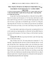 THỰC TRẠNG TÍN DỤNG TÀI TRỢ XUẤT NHẬP KHẨU TẠI SỞ GIAO DỊCH I  NGÂN HÀNG ĐẦU TƯ  VÀ PHÁT TRIỂN