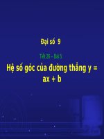he so goc duong thang y = ax + b