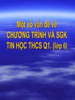 Giới thiệu CT và SGK Tin học THCS - Q1