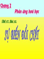 BAI 12. H8. Sự biến đổi chất