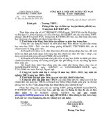 Công văn yêu cầu báo cáo đầu năm 2010-2011