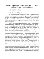 CƠ SỞ VÀ PHƯƠNG PHÁP LUẬN NGHIÊN CỨU  ẢNH HƯỞNG CỦA GIÁO DỤC ĐẾN MỨC SINH