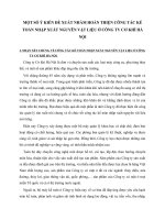 MỘT SỐ Ý KIẾN ĐỀ XUẤT NHẰM HOÀN THIỆN CÔNG TÁC KẾ TOÁN NHẬP XUẤT NGUYÊN VẬT LIỆU Ở CÔNG TY CƠ KHÍ HÀ NỘI