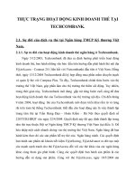 THỰC TRẠNG HOẠT ĐỘNG KINH DOANH THẺ TẠI TECHCOMBANK