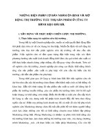 NHỮNG BIỆN PHÁP CƠ BẢN NHẰM ỔN ĐỊNH VÀ MỞ RỘNG THỊ TRƯỜNG TIÊU THỤ SẢN PHẨM Ở CÔNG TY BÁNH KẸO HẢI HÀ