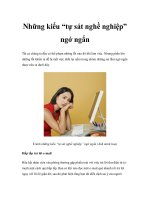 Những kiểu “tự sát nghề nghiệp” ngớ ngẩn