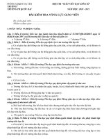 Bài kiểm tra năng lực giáo viên giỏi cấp trường năm học 2010 - 2011