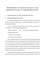 TÌNH HÌNH THỰC TẾ VỀ KẾ TOÁN  BÁN HÀNG  VÀ XÁC ĐỊNH KẾT QUẢ Ở CÔNG  TY TNHH KIM KHÍ NAM TÙNG