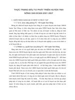 THỰC TRẠNG ĐẦU TƯ PHÁT TRIỂN HUYỆN TAM NÔNG GIAI ĐOẠN 2001 2007