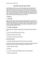 Một số Kĩ thuật dạy học tích cực