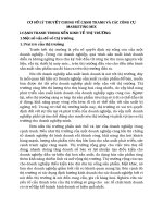 CƠ SỞ LÝ THUYẾT CHUNG VỀ CẠNH TRANH VÀ CÁC CÔNG CỤ MARKETING MIX