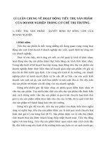 LÍ LUẬN CHUNG VỀ HOẠT ĐỘNG TIÊU THỤ SẢN PHẨM CỦA DOANH NGHIỆP TRONG CƠ CHẾ THỊ TRƯỜNG