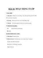 TNXH 1 - BÀI 16: HOẠT ĐỘNG Ở LỚP