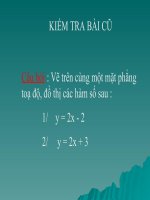 Đường thẳng song song và đường thẳng cắt nhau (Toan 9)