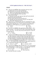 2 đề trắc nghiệm ôn thi học kỳ I – Môn Vật lý lớp 11 và đáp án