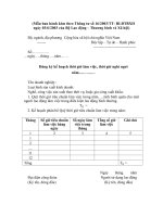 Mẫu Đăng ký kế hoạch thời giờ làm việc, thời giờ nghỉ ngơi năm