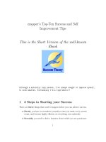 Top-Ten Success and Self Improvement Tips