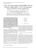 Tài liệu tiếng anh Điện tử công suất mạch MERS A new AC current switch called MERS with low on state voltage IGBTs for renewable energy and power saving applications 