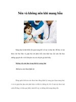 Nên và không nên khi mang bầu