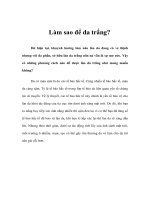 Làm sao để da trắng