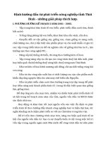 Định hướng đầu tư phát triển nông nghiệp tỉnh Thái Bình