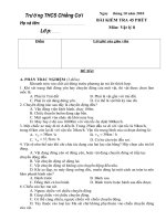 Bài kiểm tra 45 phút Vật lý 8