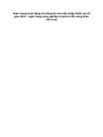 thực trạng hoạt động tín dụng tài trợ xuất nhập khẩu tại sở giao dịch i  ngân hàng nông nghiệp và phát triển nông thôn việt nam