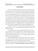 Phân tích biến động giá trị tăng thêm ngành công nghiệp chế biến tại thành phố đà nẵng qua ba năm 1999 2001 