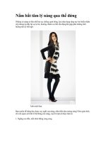 Nắm bắt tâm lý nàng qua thế đứng