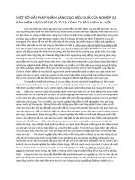 MỘT SỐ GIẢI PHÁP NHẰM NÂNG CAO HIỆU QUẢ CỦA NGHIỆP VỤ BẢO HIỂM VẬT CHẤT XE Ô TÔ TẠI CÔNG TY BẢO HIỂM HÀ NỘI