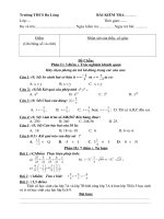 Đề kiểm tra một tiết Đại số chương I