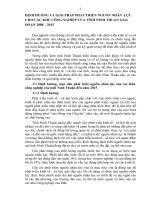 ĐỊNH HƯỚNG VÀ GIẢI PHÁP PHÁT TRIỂN NGUỒN NHÂN  LỰC CHO CÁC KHU CÔNG NGHIỆP CỦA TỈNH NINH THUẬN GIAI ĐOẠN 2008 – 2015