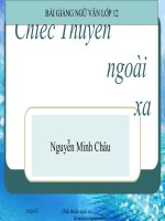 Ngữ văn 12  chiếc thuyền ngoài xa - nguyễn minh châu -  bài giảng điện tử