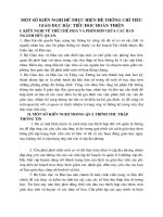 Một số kiến nghị để thực hiện hệ thống chỉ tiêu giáo dục bậc tiểu học hoàn thiện