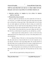 NHỮNG GIẢI PHÁP ĐỂ XÂY DỰNG VÀ THỰC HIỆN TỐT KẾ HOẠCH  SẢN XUẤT TẠI CÔNG TY CỔ PHẦN TRÀNG AN