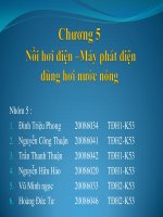 BÀI tập lớn NHIỆT điện nồi hơi điện, máy phát điện dùng hơi nước nóng