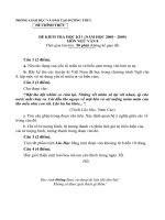 đề thi va bieu diem Văn 8 HKI