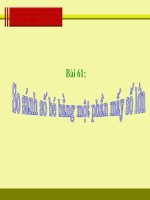 So sánh số bé bằng 1 phần mấy số lớn