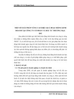 MỘT SỐ GIẢI PHÁP NÂNG CAO HIỆU QUẢ HOẠT ĐỘNG KINH DOANH TẠI CÔNG TY CỔ PHẦN VÀ ĐẦU TƯ THƯƠNG MẠI–DIC